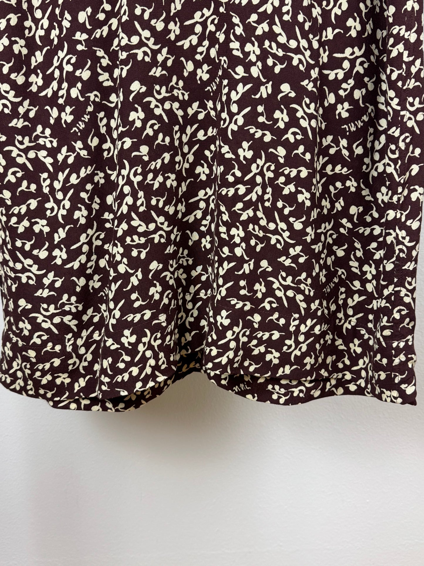 Ganni Brown Floral Dress