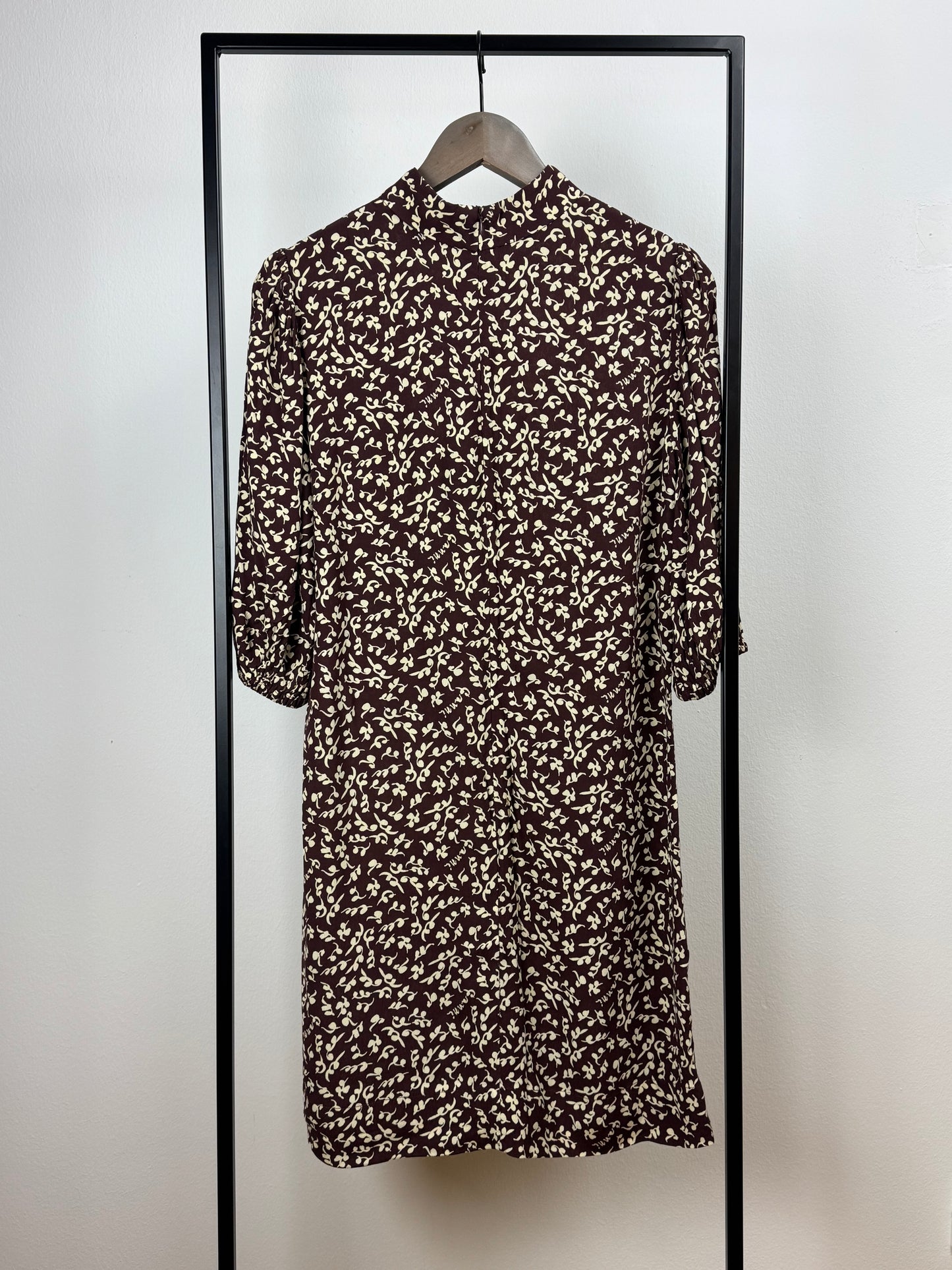 Ganni Brown Floral Dress