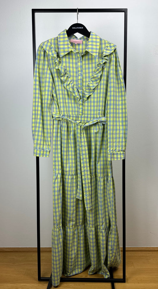 HUNKON Check Maxi Dress