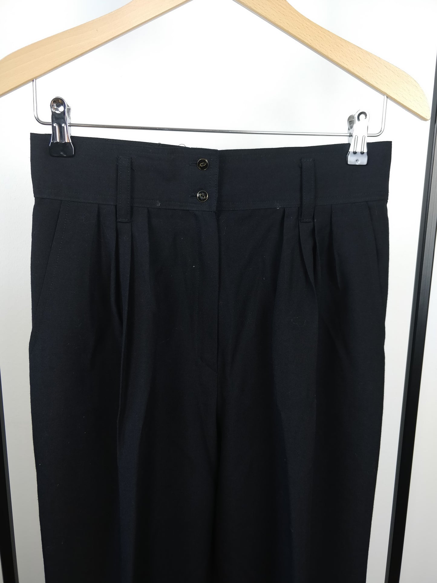 Black Wool Pant