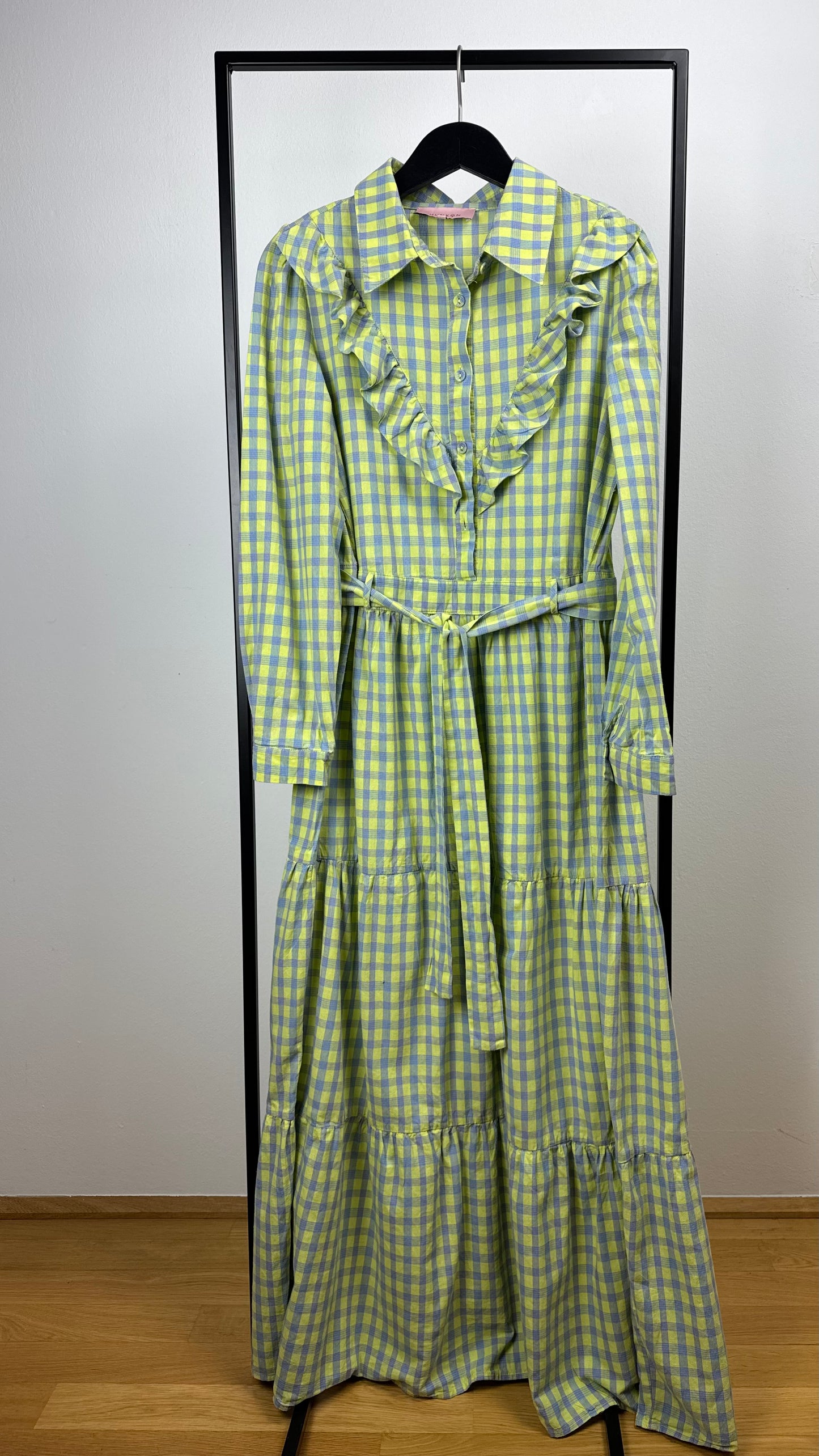 HUNKON Check Maxi Dress