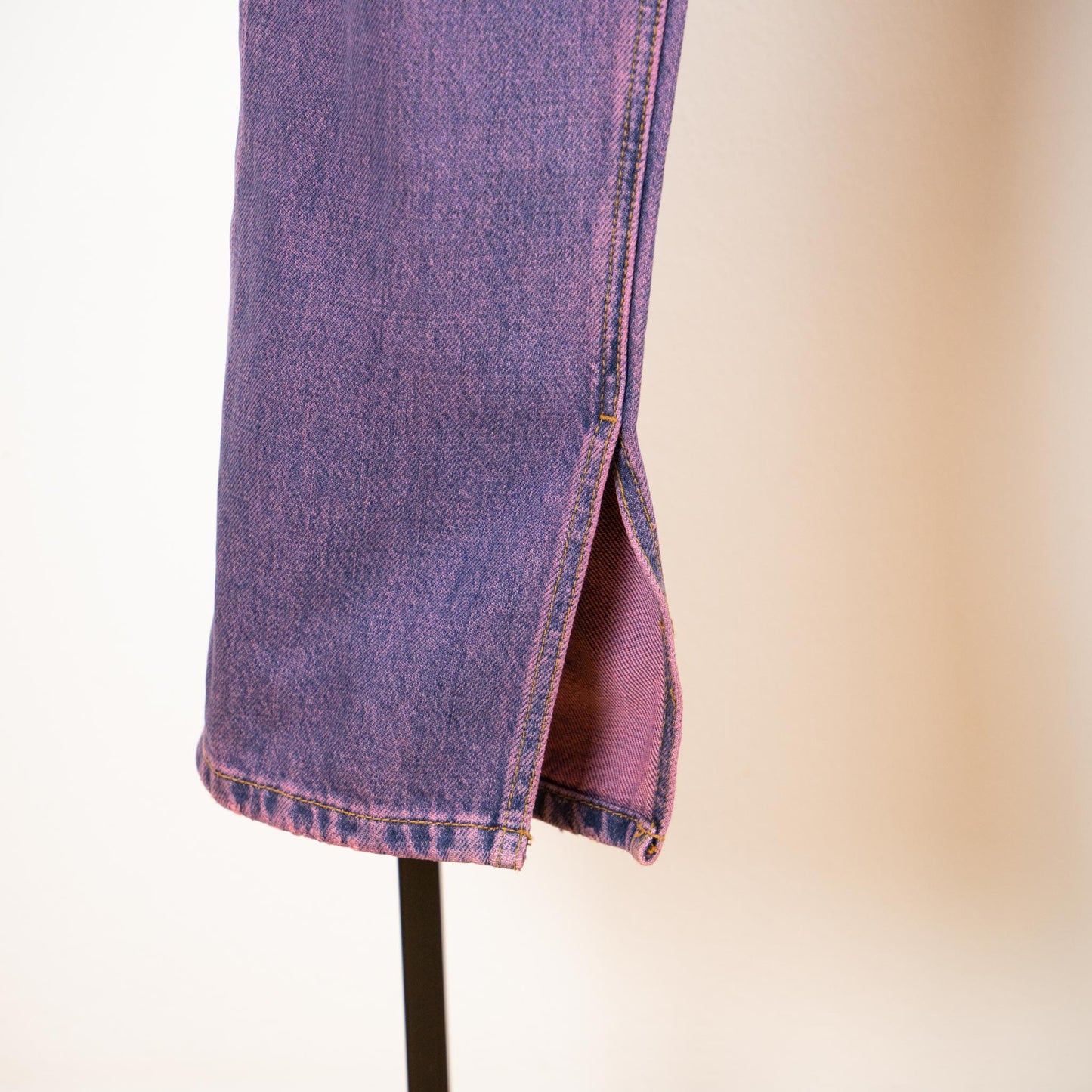 Colour-washed straight-leg high-rise jeans